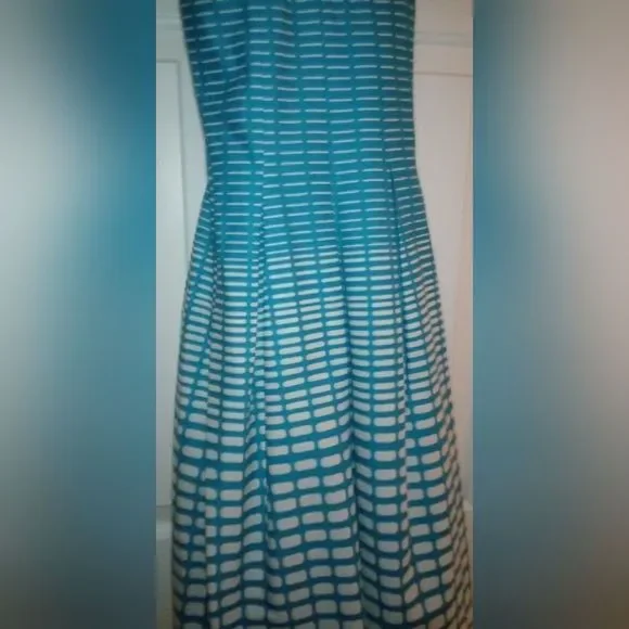 VINTAGE Pristine 50s hourglass pleated skirt cross back push up pinup dress - Picture 6 of 16